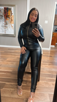 Solid Leather Jumper
