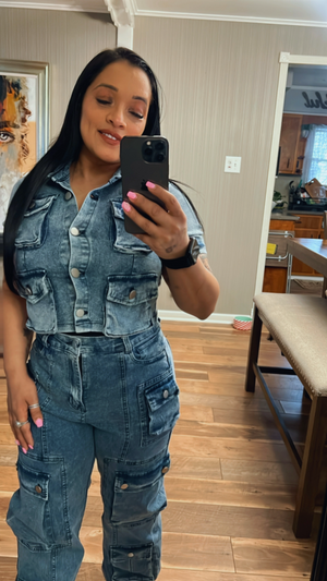 Cargo Multi Pocket Denim