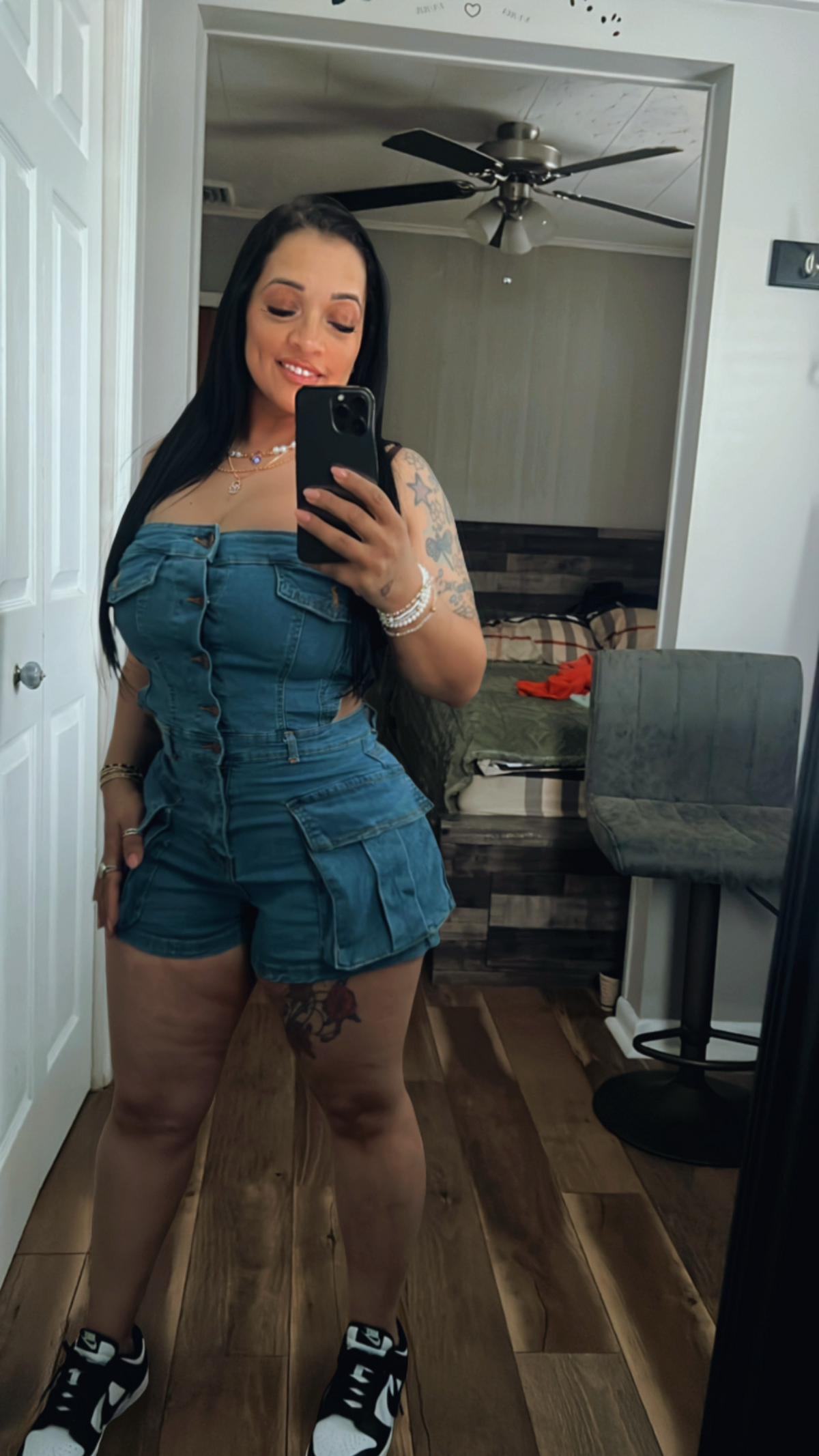 Tube Denim Romper