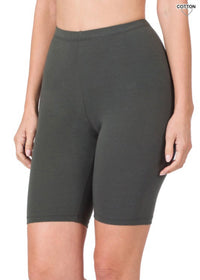 Basic cotton biker shorts