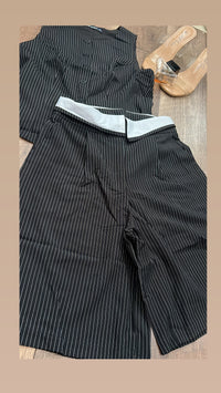 Wide leg vest set