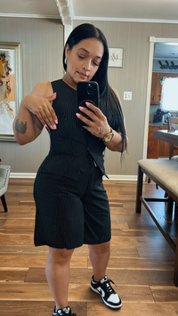 Wide leg vest set